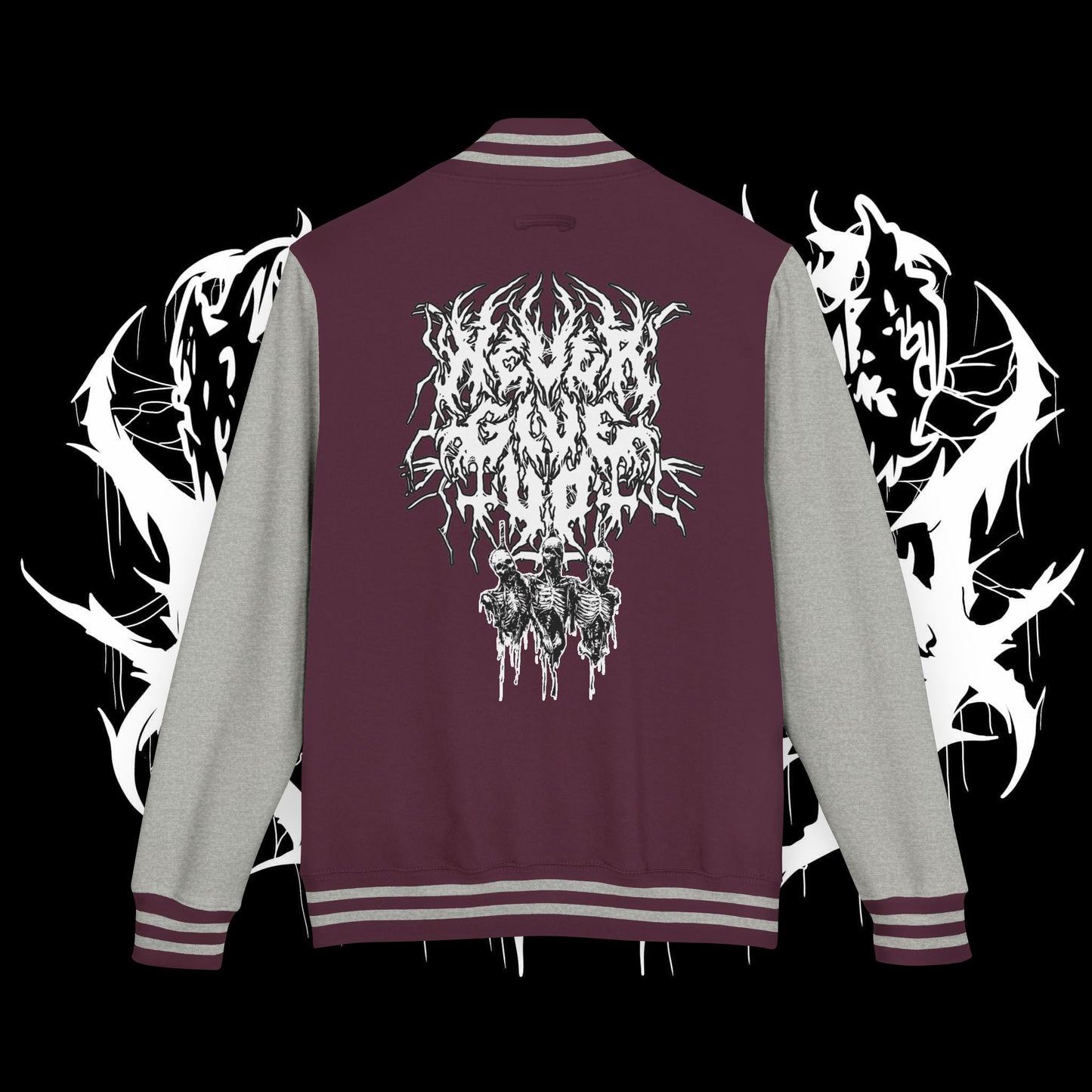 Never Give Up Letterman Jacket (UNISEX)