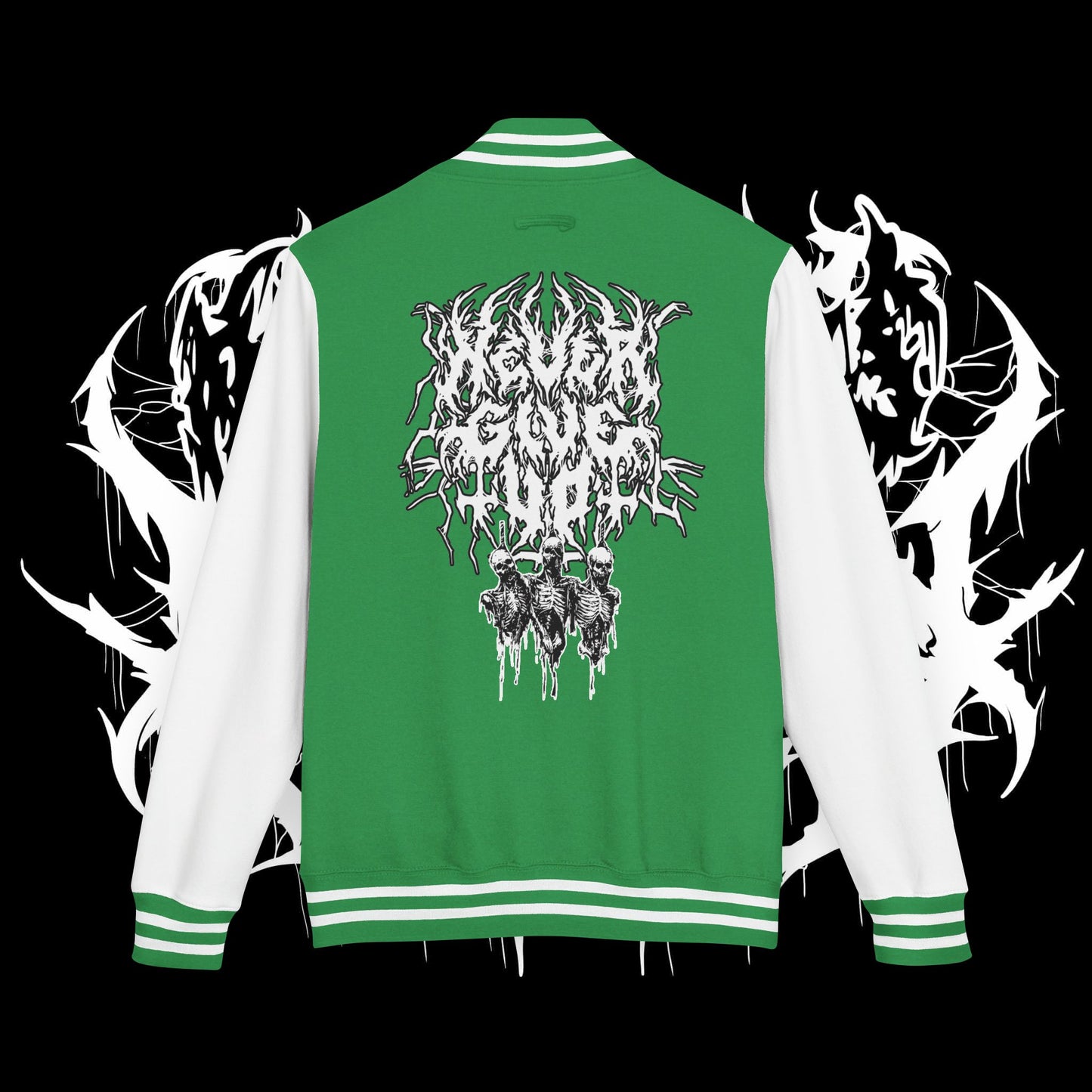 Never Give Up Letterman Jacket (UNISEX)