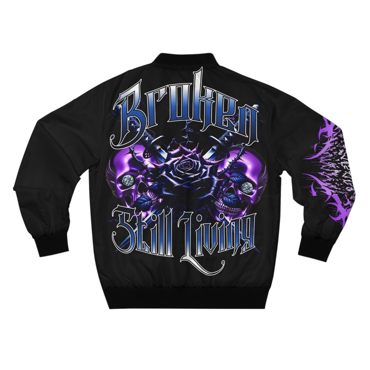 Purple Chrome Bomber Jacket (UNISEX)