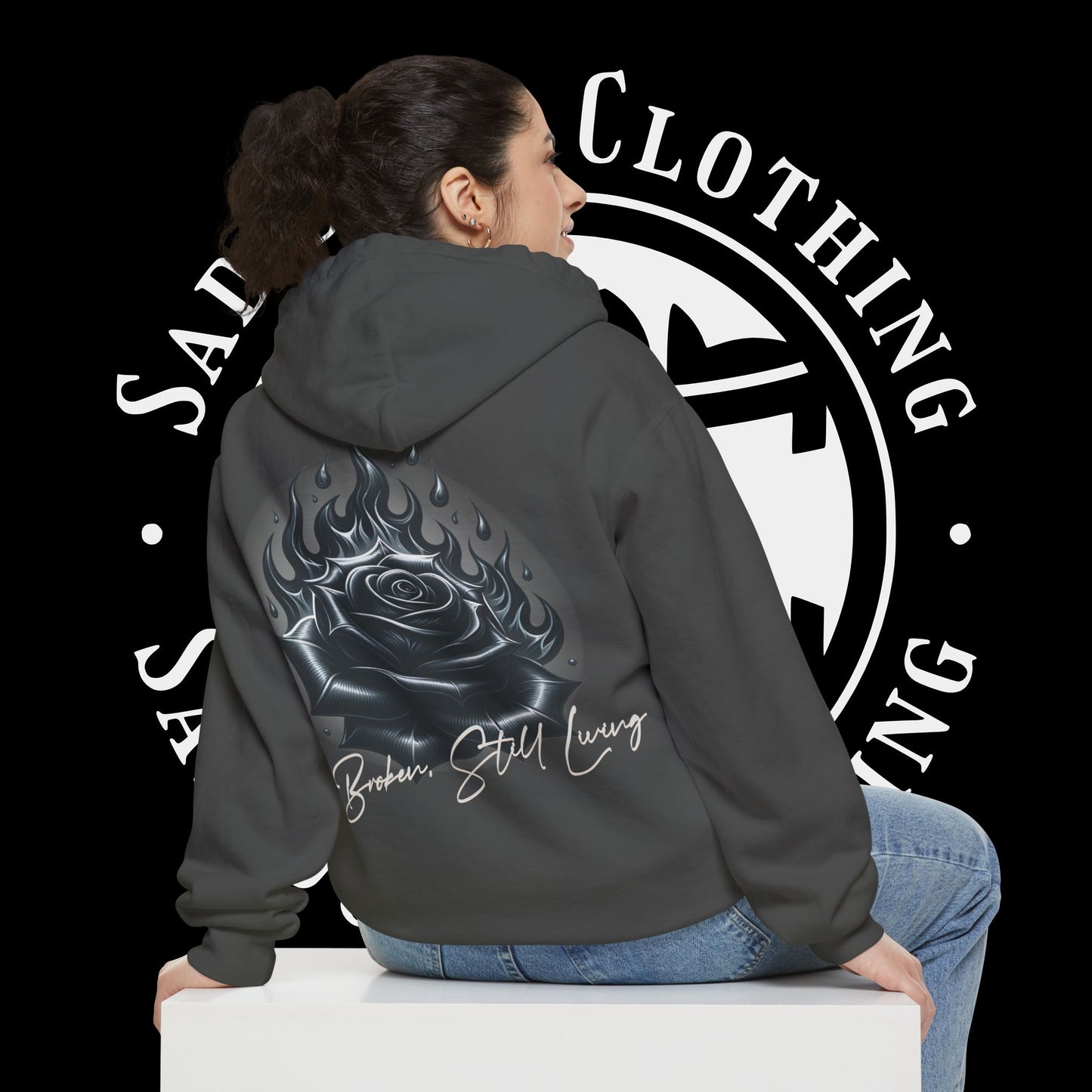 Enigma Black Rose Hoodie (UNISEX)