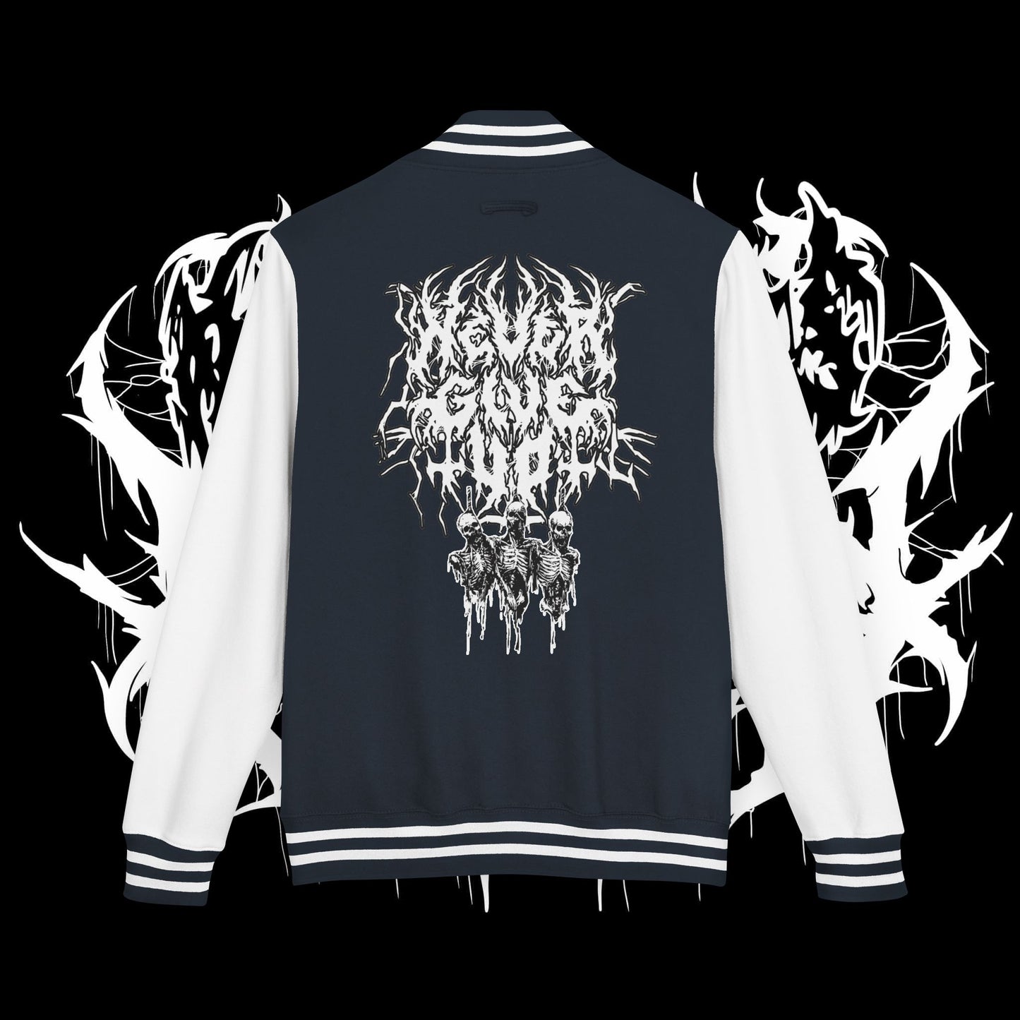 Never Give Up Letterman Jacket (UNISEX)