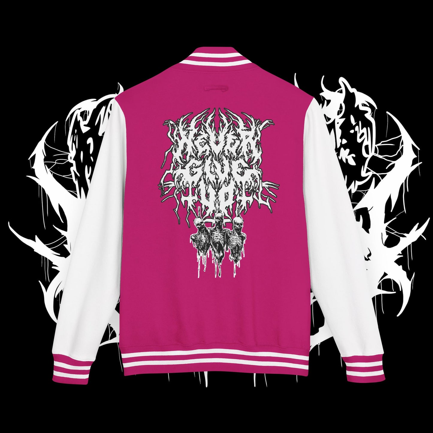 Never Give Up Letterman Jacket (UNISEX)