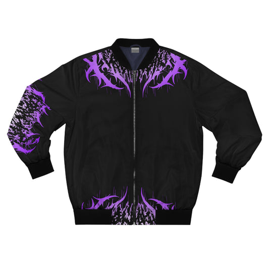 Purple Chrome Bomber Jacket (UNISEX)